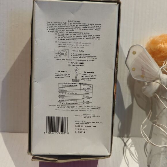 Vintage Montgomery Ward Angel Christmas Tree Topper 10 Light Works Holiday - Picture 6 of 10
